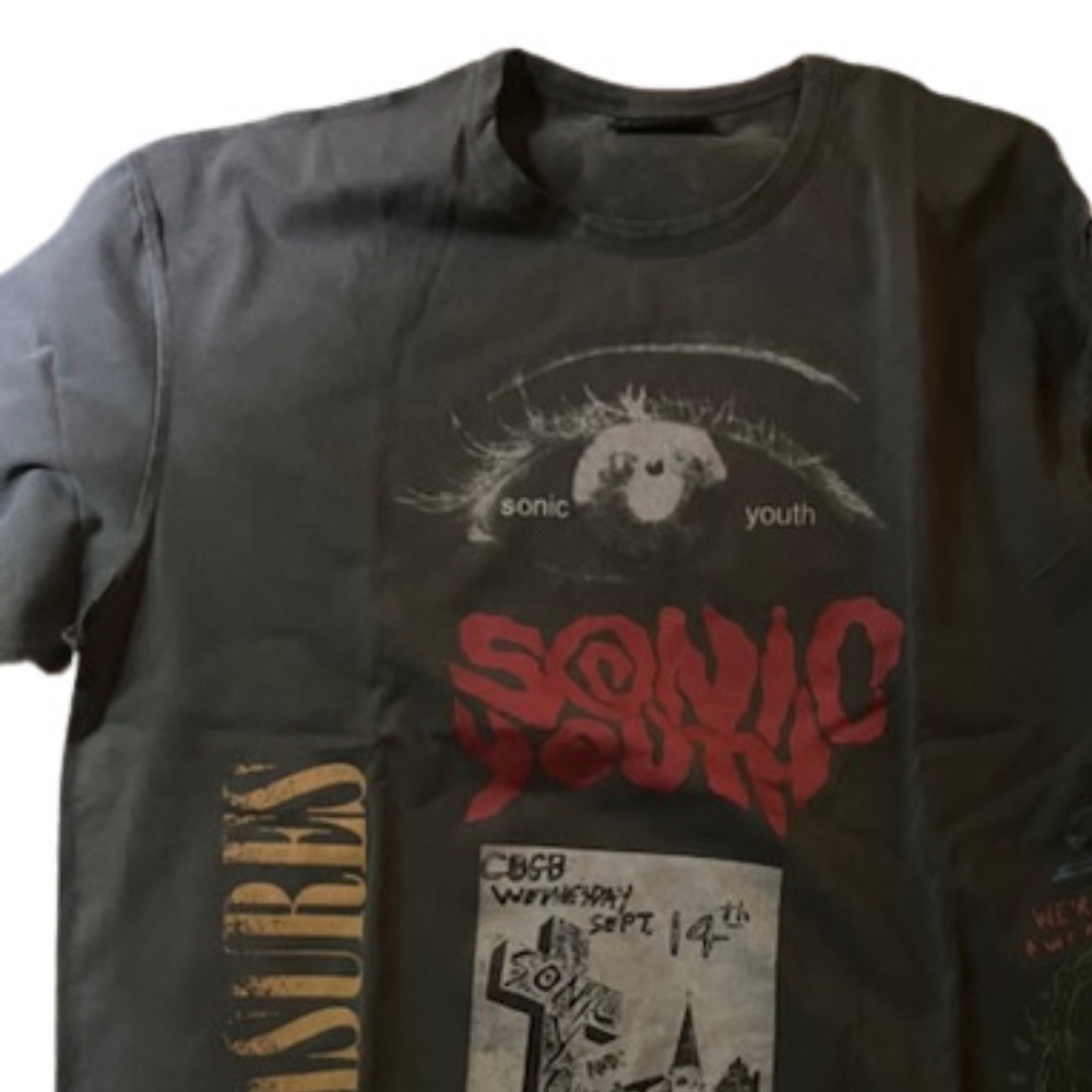 PLEASURES x Sonic Youth Test Print Oversized T-Shirt